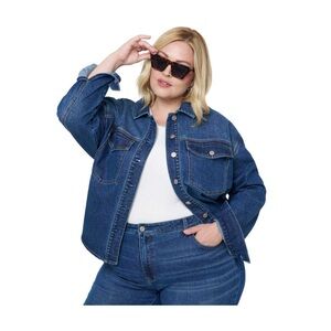 Edited by Remi Bader Women's Oversized 
Denim Top / Overshirt Size 1X